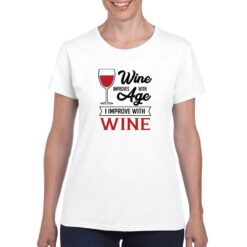 Wine Age t-shirt personalizzata donna digitalshirt bianco
