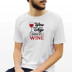 Wine Age t-shirt personalizzata uomo digitalshirt bianca