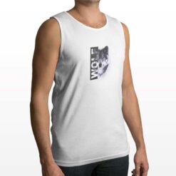 Wolf canotta personalizzata uomo digitalshirt bianca