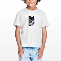 Wolf t-shirt personalizzata bambino digitalshirt bianca