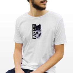 Wolf t-shirt personalizzata uomo digitalshirt bianca