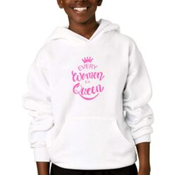 Women Queen felpa con cappuccio personalizzata bambino digitalshirtbianco