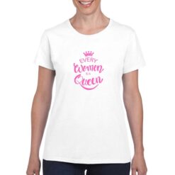 Women Queen t-shirt personalizzata donna digitalshirt bianco