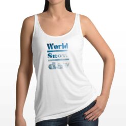 World Snow canottiera personalizzata donna digitalshirt bianca