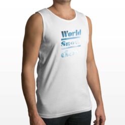 World Snow canotta personalizzata uomo digitalshirt bianca
