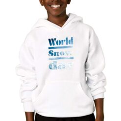 World Snow felpa con cappuccio personalizzata bambino digitalshirtbianco