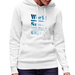 World Snow felpa con cappuccio personalizzata donna digitalshirt bianca.jpg