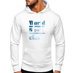 World Snow felpa con cappuccio personalizzata uomo digitalshirt bianca