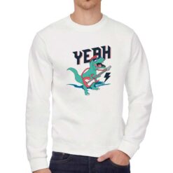 Yeah felpa senza cappuccio personalizzata uomo digitalshirt bianca