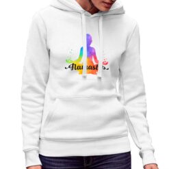Yoga felpa con cappuccio personalizzata donna digitalshirt bianca.jpg