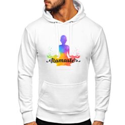 Yoga felpa con cappuccio personalizzata uomo digitalshirt bianca