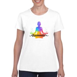 Yoga t-shirt personalizzata donna digitalshirt bianco