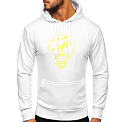 Your Light felpa con cappuccio personalizzata uomo digitalshirt bianca