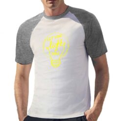 Your Light t-shirt bicolor personalizzata uomo digitalshirt grigia