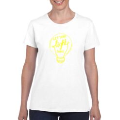 Your Light t-shirt personalizzata donna digitalshirt bianco