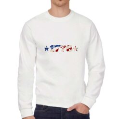 1776 Independence felpa senza cappuccio personalizzata uomo digitalshirt bianca