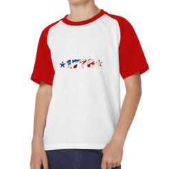 1776 Independence t-shirt bicolor personalizzata bambino digitalshirt rossa