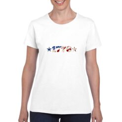 1776 Independence t-shirt personalizzata donna digitalshirt bianco