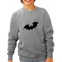 Batman Pippistrello felpa senza cappuccio personalizzata bambino digitalshirt grigia