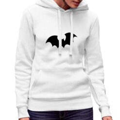 Batman Pippistrello felpa con cappuccio personalizzata donna digitalshirt bianca.jpg