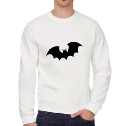 Batman Pippistrello felpa senza cappuccio personalizzata uomo digitalshirt bianca