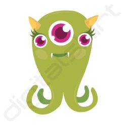 bavaglino grafica mostro verde fuchsia digitalshirt