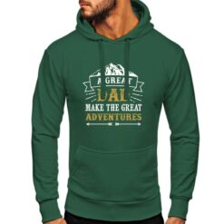 Adventures felpa con cappuccio personalizzata uomo digitalshirt verde