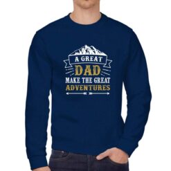 Adventures felpa senza cappuccio personalizzata uomo digitalshirt navy