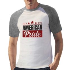 American Pride t-shirt bicolor personalizzata uomo digitalshirt grigia