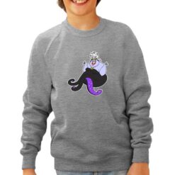 Ariel felpa senza cappuccio personalizzata bambino digitalshirt grigia