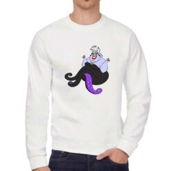 Ariel felpa senza cappuccio personalizzata uomo digitalshirt bianca