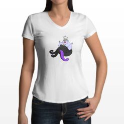 Ariel t-shirt scollo a v personalizzata donna digitalshirt bianca