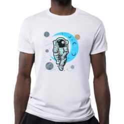 Astronauta Annoiato t-shirt personalizzata uomo digitalshirt bianca