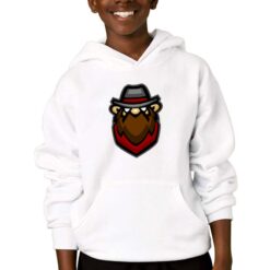 Barbuto felpa con cappuccio personalizzata bambino digitalshirtbianco