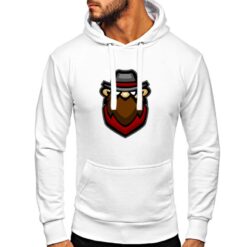 Barbuto felpa con cappuccio personalizzata uomo digitalshirt bianca