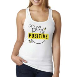 Bee Positive canottiera personalizzata donna digitalshirt bianca