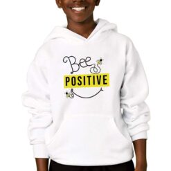 Bee Positive felpa con cappuccio personalizzata bambino digitalshirtbianco