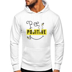 Bee Positive felpa con cappuccio personalizzata uomo digitalshirt bianca
