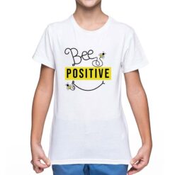 Bee Positive t-shirt personalizzata bambino digitalshirt bianca