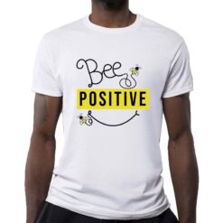 Bee Positive t-shirt personalizzata uomo digitalshirt bianca