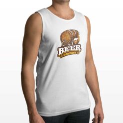 Beer Company canotta personalizzata uomo digitalshirt bianca