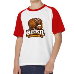 Beer Company t-shirt bicolor personalizzata bambino digitalshirt rossa