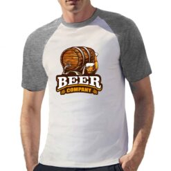 Beer Company t-shirt bicolor personalizzata uomo digitalshirt grigia