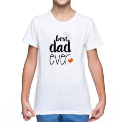 Best Dad Ever t-shirt personalizzata bambino digitalshirt bianca
