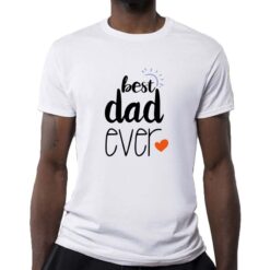 Best Dad Ever t-shirt personalizzata uomo digitalshirt bianca