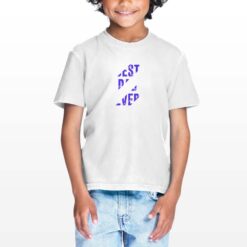 Best Dad viola t-shirt personalizzata bambino digitalshirt bianca