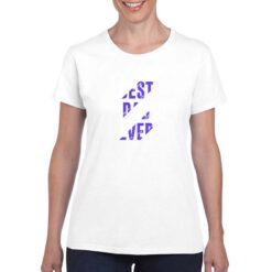 Best Dad viola t-shirt personalizzata donna digitalshirt bianco