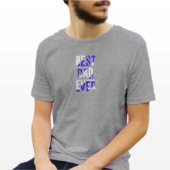 Best Dad viola t-shirt personalizzata uomo digitalshirt grigio melange