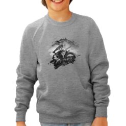 Bike Race Poster  felpa senza cappuccio personalizzata bambino digitalshirt grigia