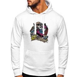 Break Dance felpa con cappuccio personalizzata uomo digitalshirt bianca